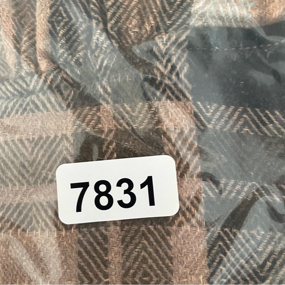 Free People easy street brown plaid oversized flannel shirt 37831 - Picture 8 of 8